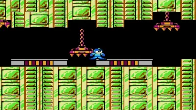 Pixel art gameplay scene showing clear character readability and repeated environment tiles